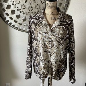 Michael Kors Button Up Blouse Large (2)